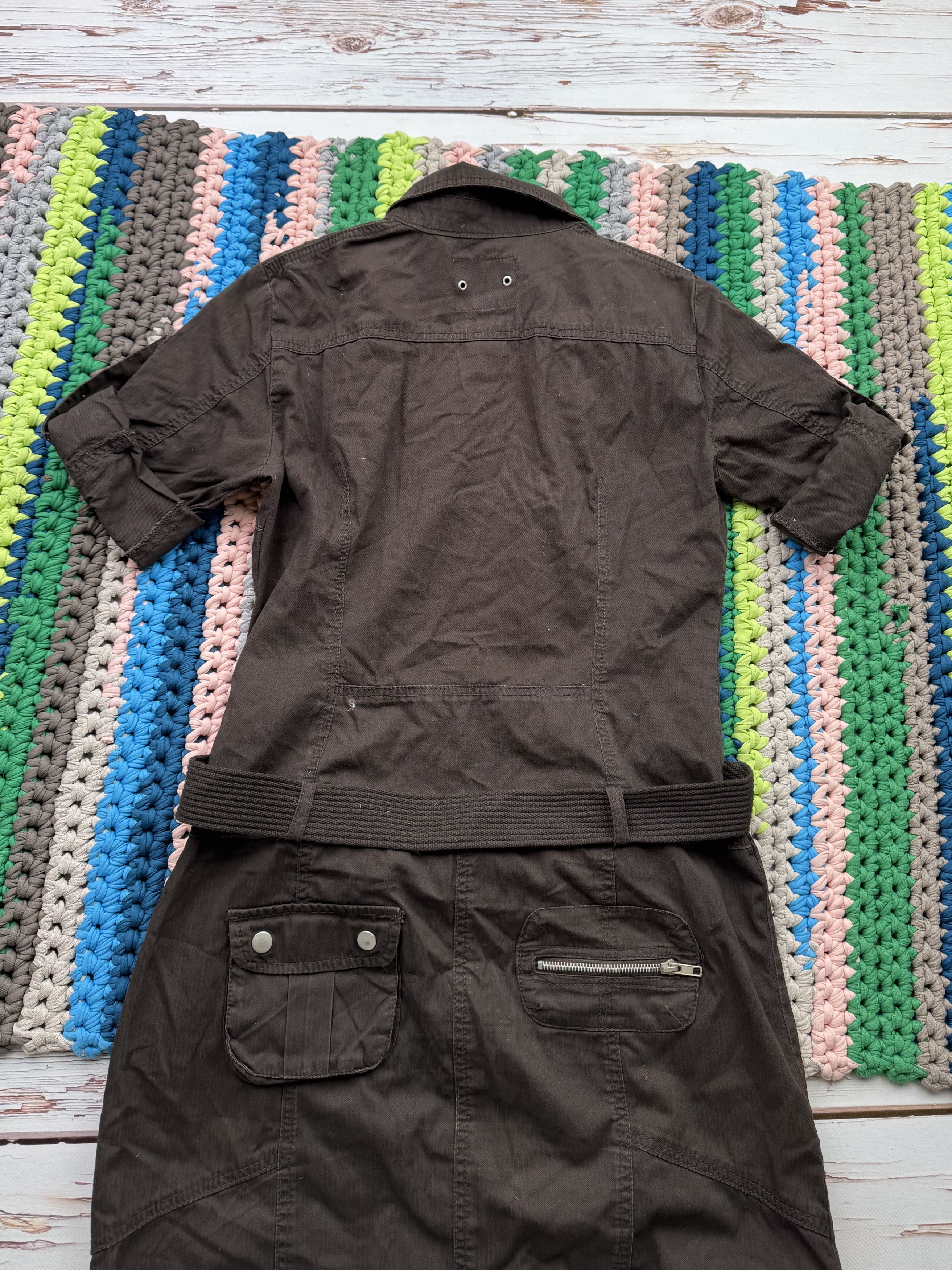 Japanese Brand Vintage Dress With Zipper and Belt (ET1)(D15) Size L / US 10 / IT 46 - 8 Thumbnail