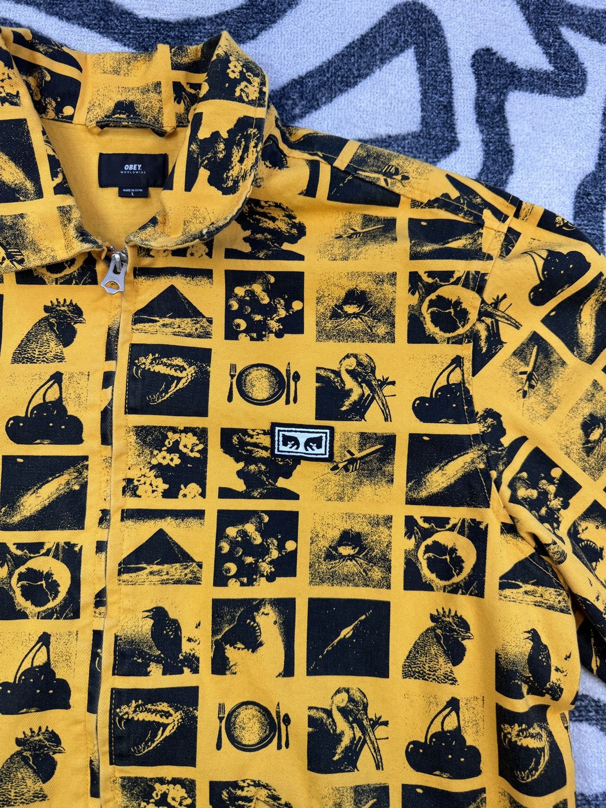 Obey Obey Chaos Jacket Yellow Size Large Size US L / EU 52-54 / 3 - 2 Thumbnail