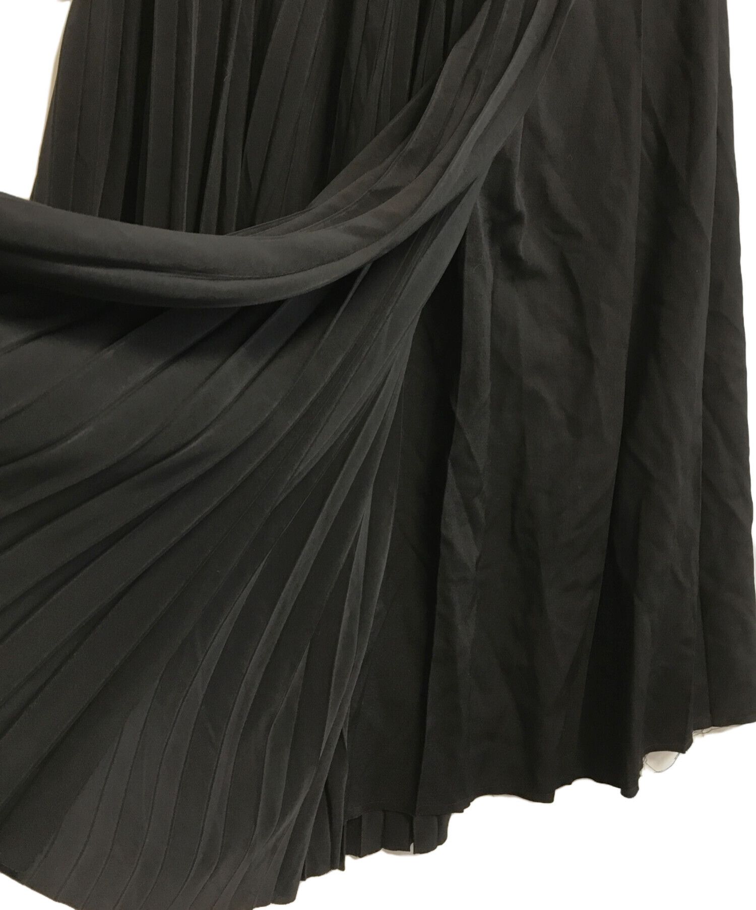 Yohji Yamamoto Y's Yohji Yamamoto - WOOL / de CHINE PLEATS COMBI WRAP SKIRT Size 23" - 9 Thumbnail