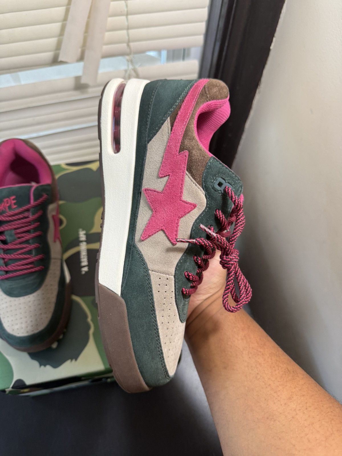 Bape Bape Road sta Green Suede Size 9 Worn Once Size US 9 / EU 42 - 6 Thumbnail
