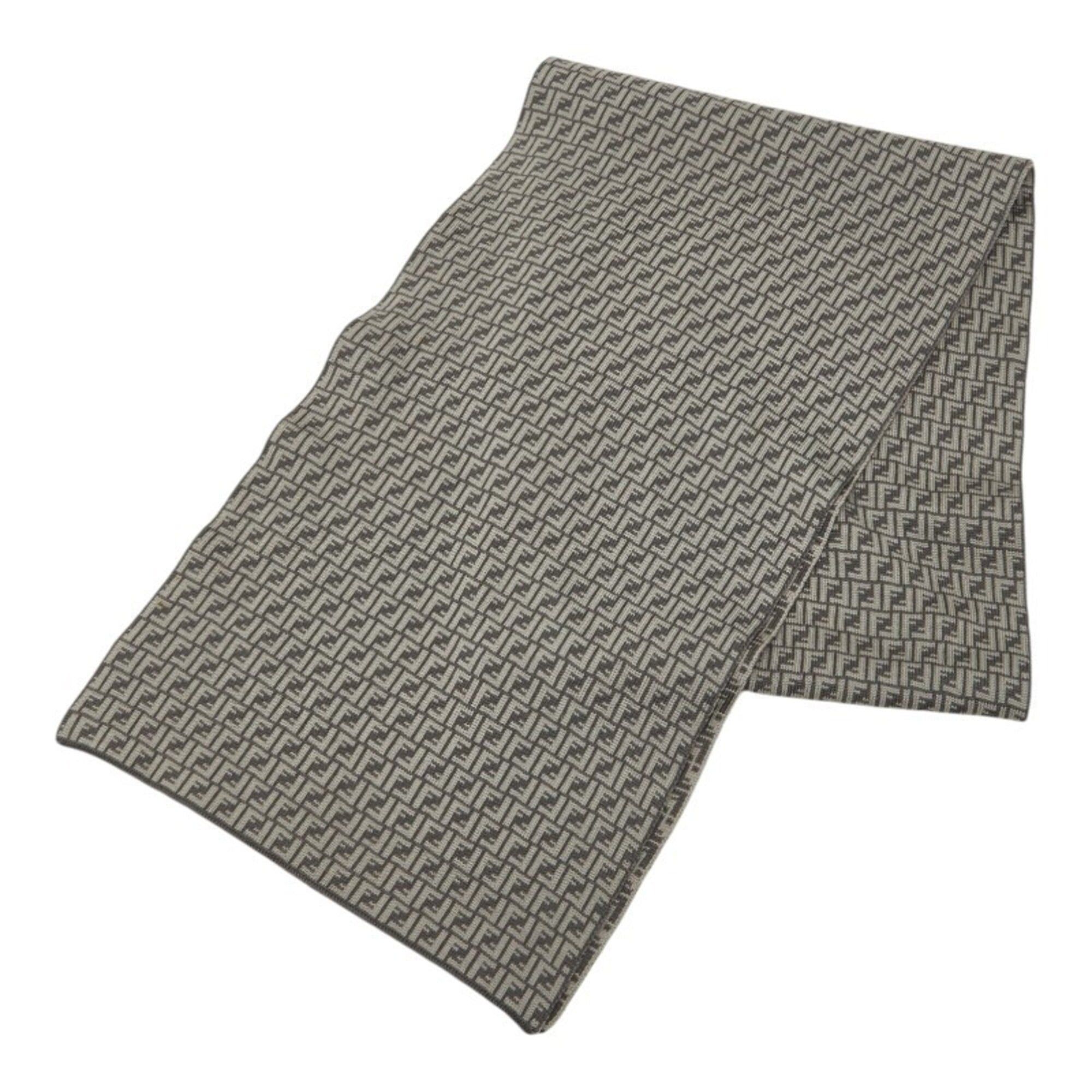 Fendi Fendi Micro FF Jacquard Stole, Gray Wool, Women's FENDI Size ONE SIZE - 1 Thumbnail