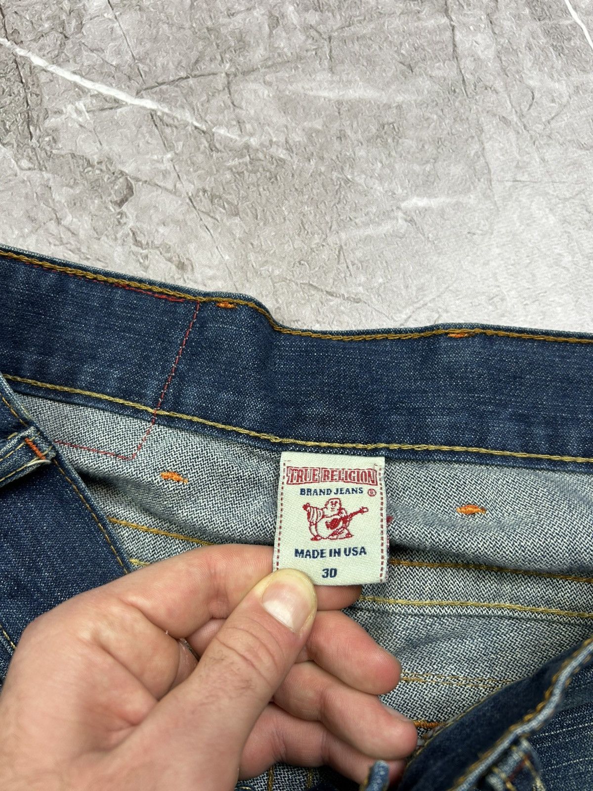 True Religion × Vintage Vintage True Religion Faded American Denim Baggy Hype Jeans Size US 30 / EU 46 - 9 Thumbnail