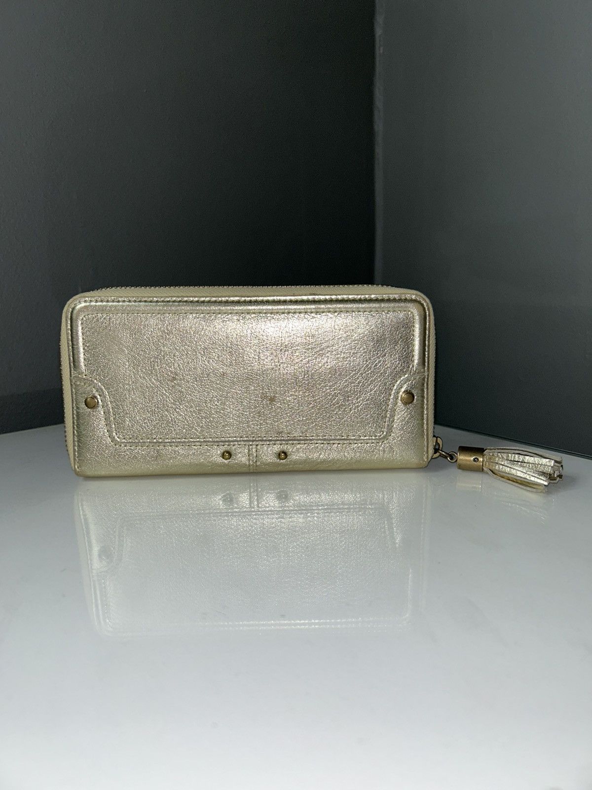 Burberry Burberry Blue Label Gold Zippy Wallet w/ Nova Check Interior Size ONE SIZE - 10 Thumbnail