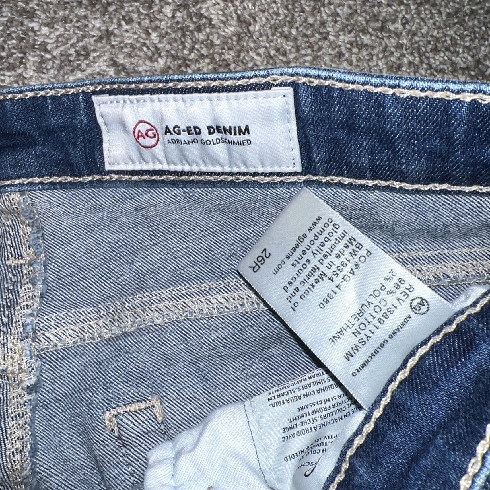 Vintage AG Adriano Goldschmied Blue The Legging Ankle Jeans Womens Size 28 28x28 R Size 28 Regular Blue Jeans Womens Size 28" / US 6 / IT 42 - 3 Thumbnail