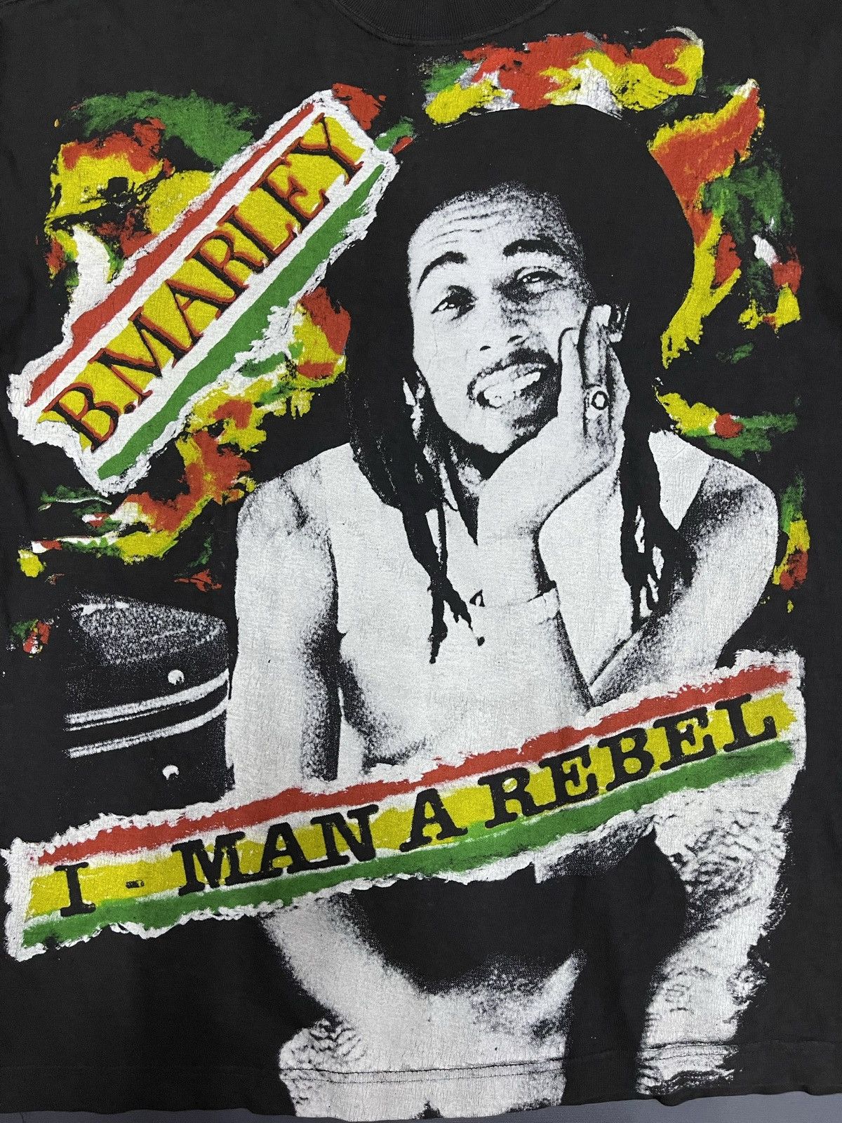 Band Tees × Vintage VINTAGE BOB MARLEY 90s ALL OVER PRINT BAND TEES Size US XL / EU 56 / 4 - 6 Thumbnail