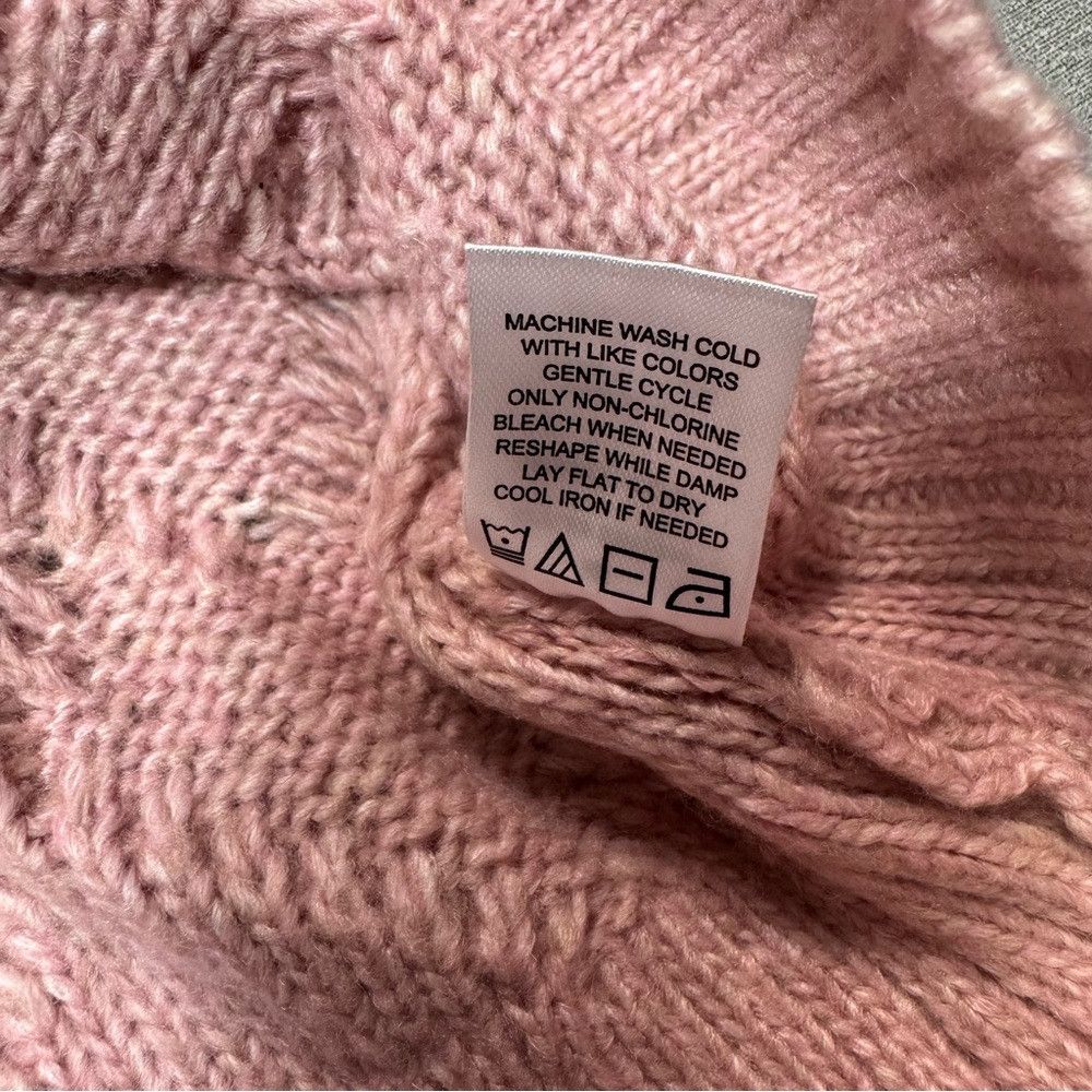 Badgley Mischka NWT New Badgley Mischka Cable Knit Pink Cardigan Sweater Si Size M / US 6-8 / IT 42-44 - 8 Thumbnail