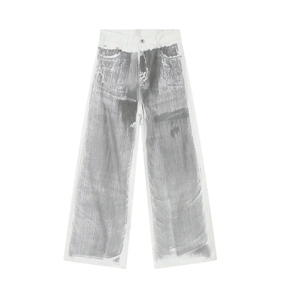 Japanese Brand Retro loose straight leg casual jeans Size US 32 / EU 48 - 5 Thumbnail