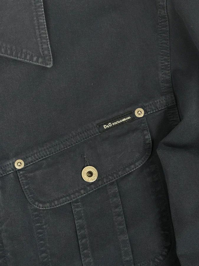 Dolce & Gabbana 2000s Dolce & Gabbana Navy Workwear Denim Jacket Size US L / EU 52-54 / 3 - 10 Thumbnail