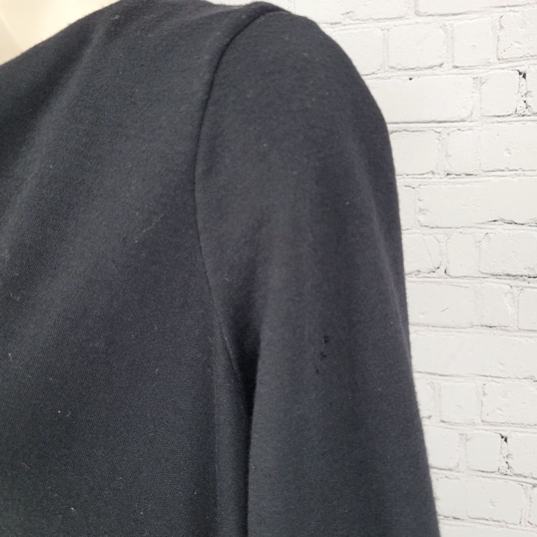 Vintage Lafayette 148 Black 100% Wool Dress Long Sleeve Cowl Neck Side Slit Size 12 Size XL / US 12-14 / IT 48-50 - 5 Thumbnail