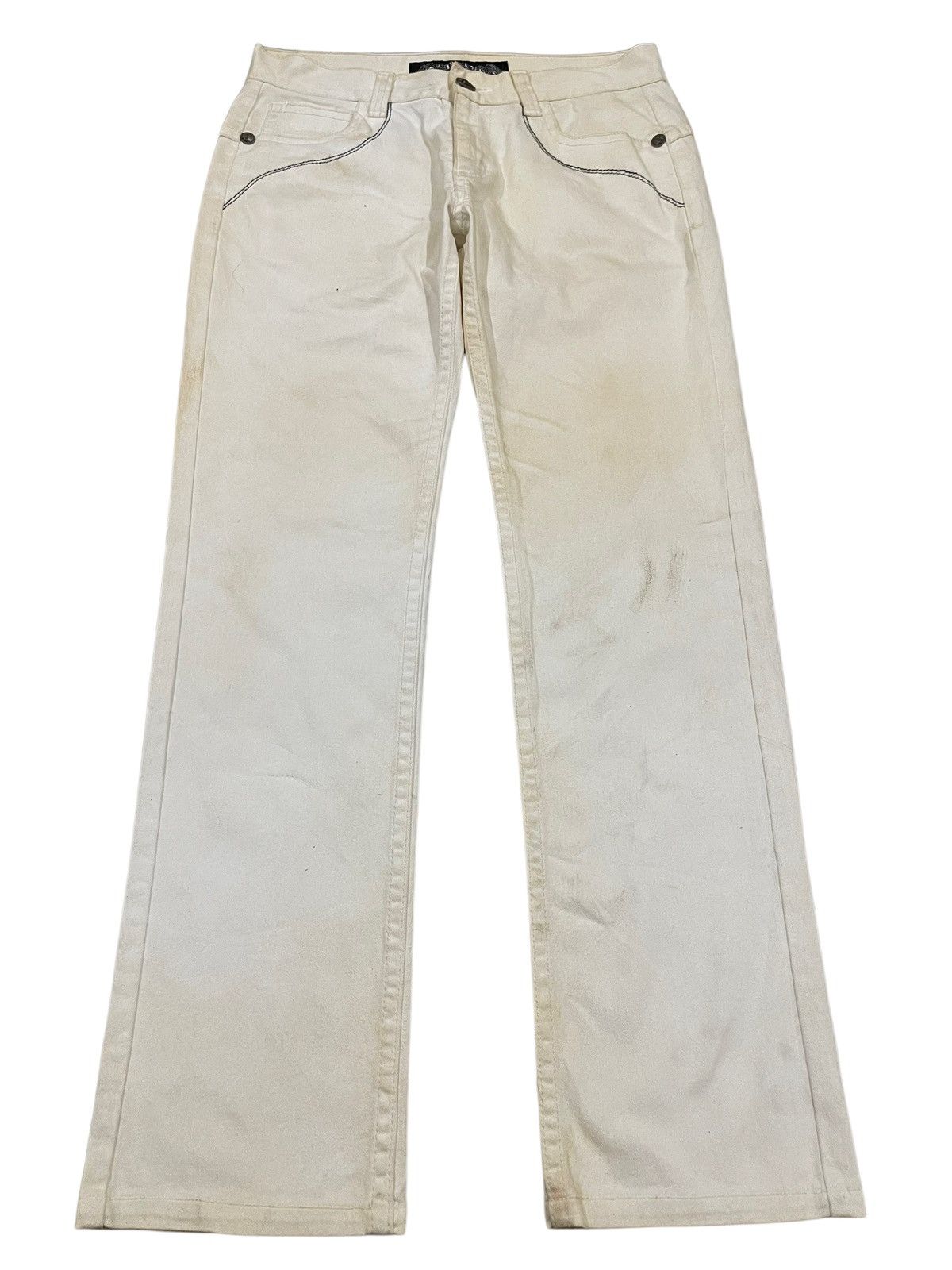14th Addiction Vintage Japanese Brand Seditionaries Skull Cross Jeans Size US 33 - 2 Thumbnail