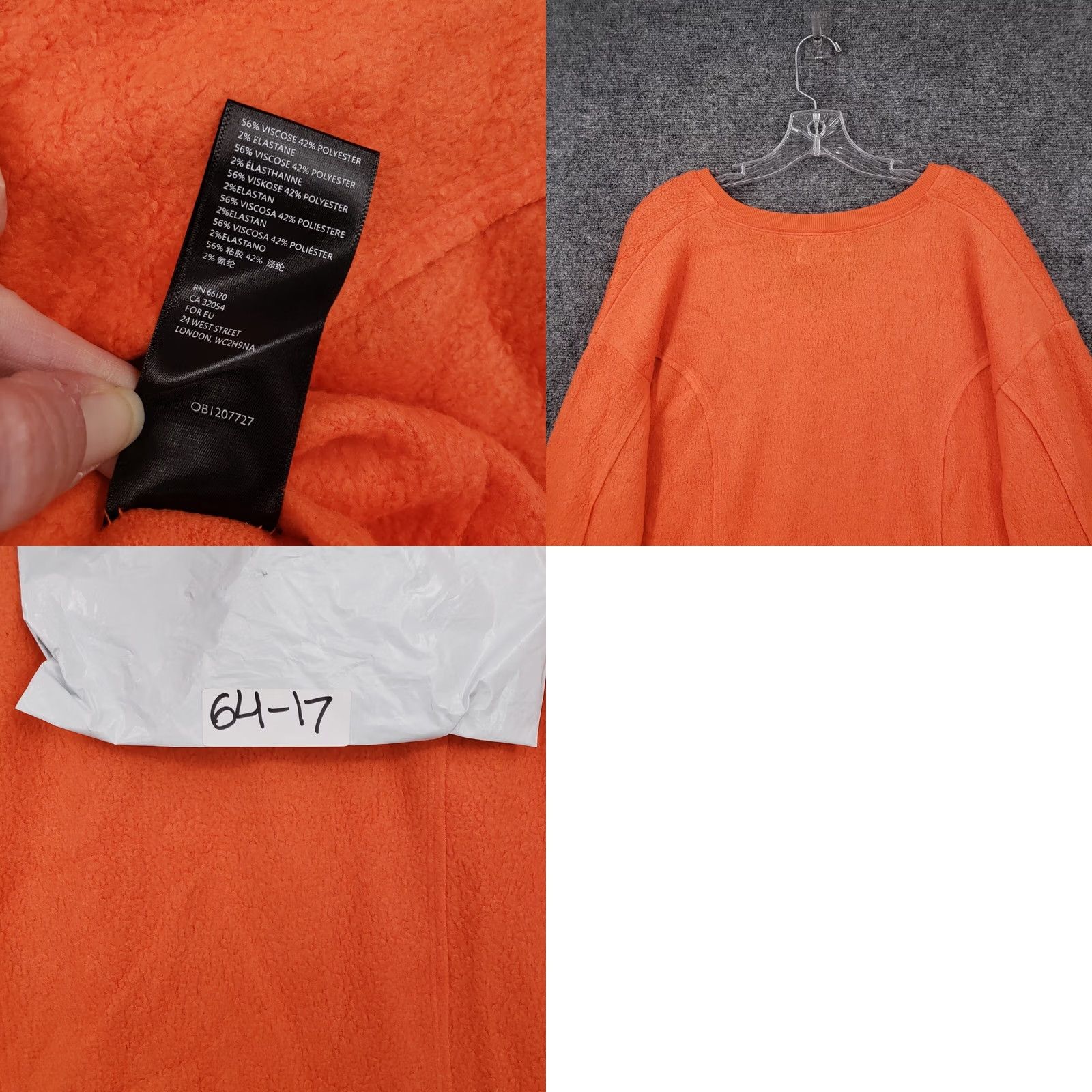 Urban Outfitters Urban Outfitters Sweatshirt Womens S Small Orange Fleece V Neck Long Sleeve NEW Size S / US 4 / IT 40 - 9 Thumbnail