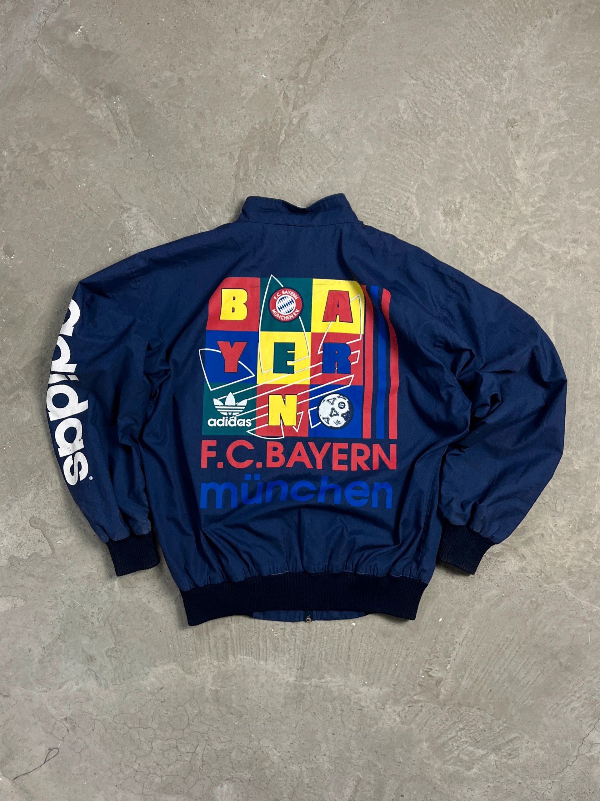 Adidas Vintage Adidas Windbreaker Bayern Munich Football 90s Size US XL / EU 56 / 4 - 1 Thumbnail