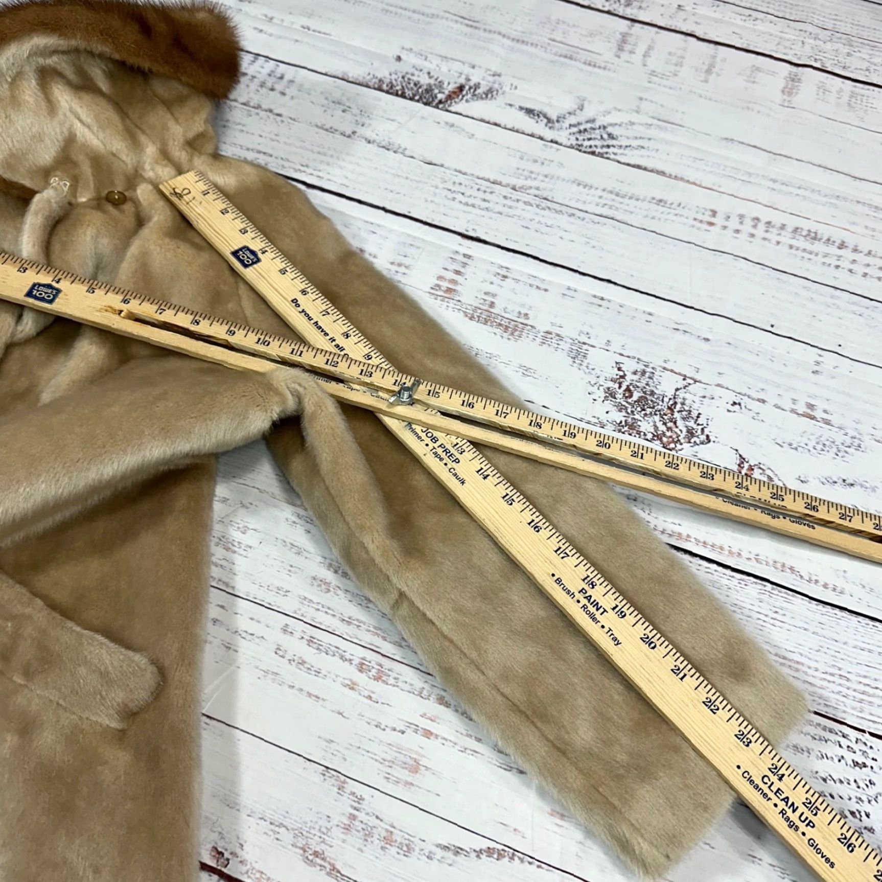 Vintage VINTAGE Brazotta Coat/Mink Collar Beige Faux Fur Mid Length Women Sz M Size M / US 6-8 / IT 42-44 - 5 Thumbnail