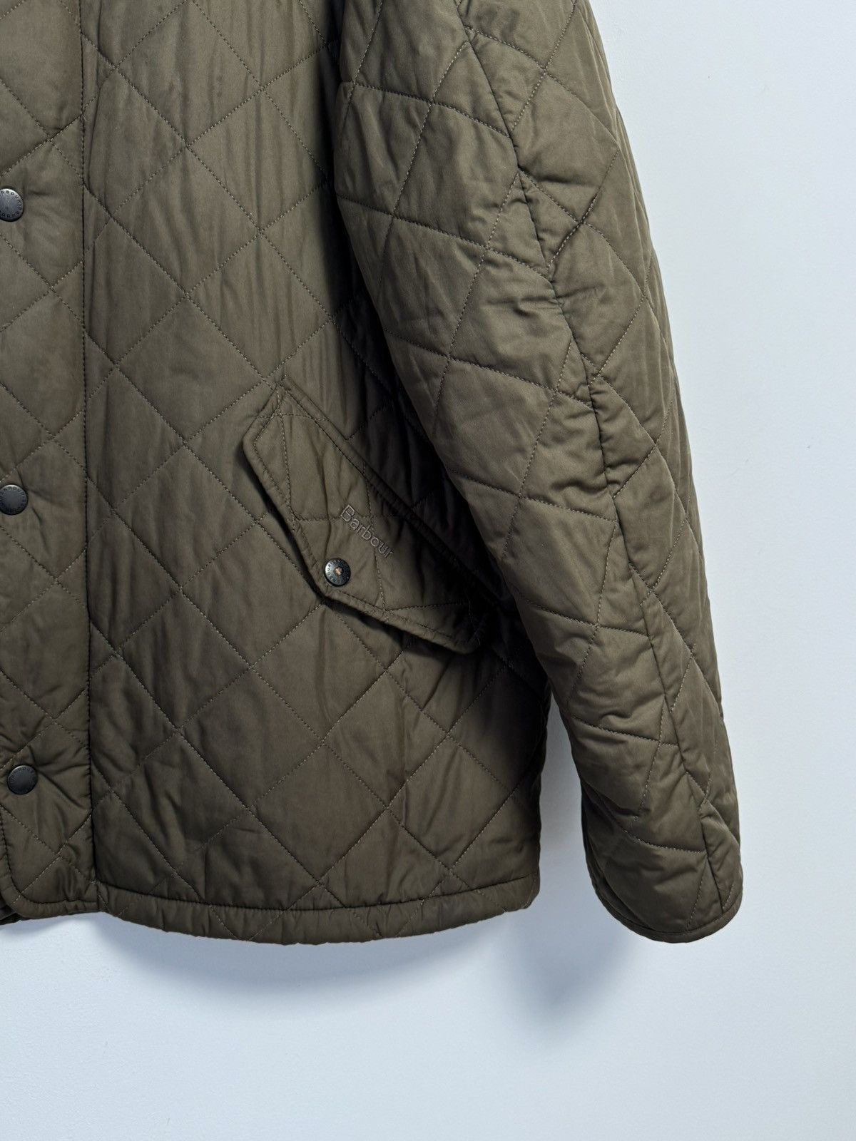 Barbour men's Barbour Chelsea Sportquilt Quilted Olive Field Jacket Size US XL / EU 56 / 4 - 6 Thumbnail