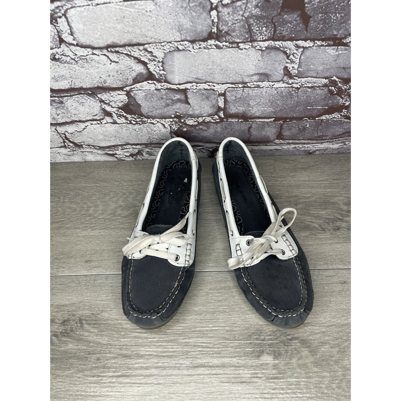 Other SOUL of AFRICA Nerina Juliet White Blue Leather Bow Ballet F Size US 7 / IT 37 - 10 Thumbnail