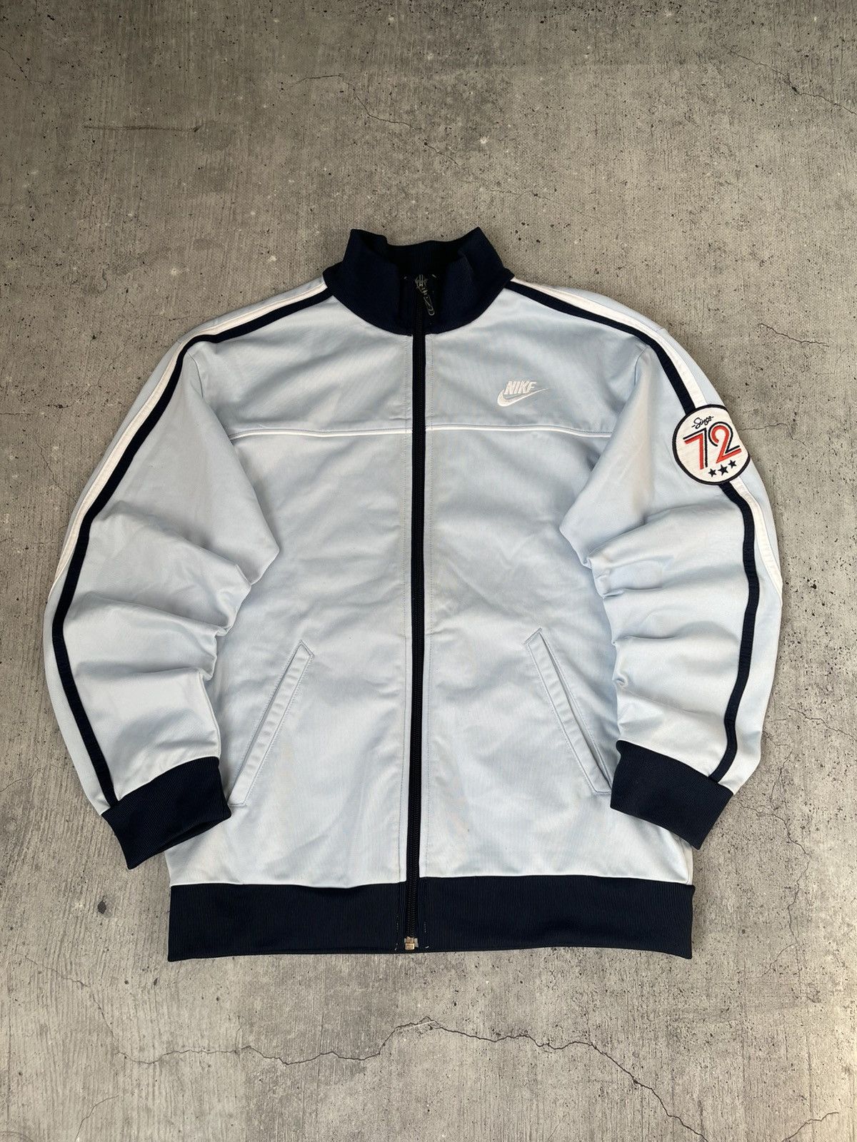 Nike Nike 72 Baby Blue Olympian ZipUp Hoodie Vintage Track Jacket Size US S / EU 44-46 / 1 - 3 Thumbnail