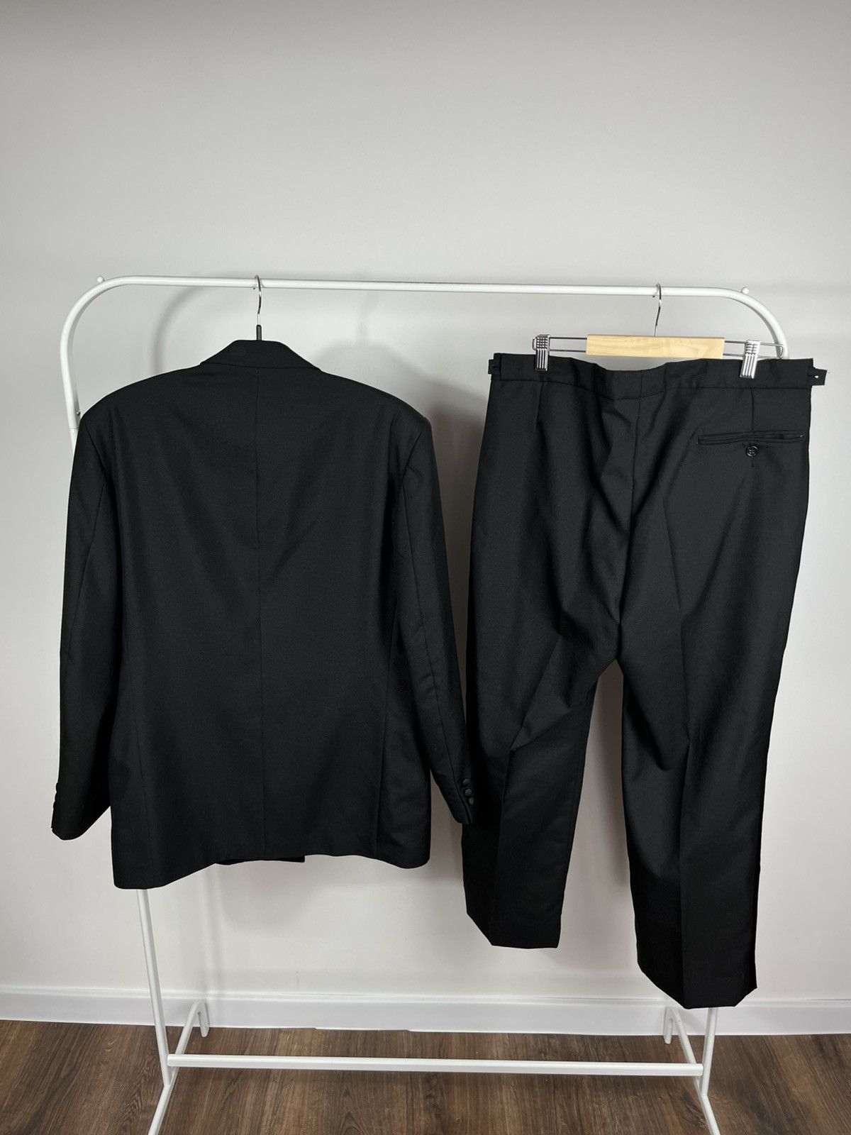 Other Black Tuxedo Suit Double Breasted Blazer Pants England 40R Size 40R - 14 Thumbnail