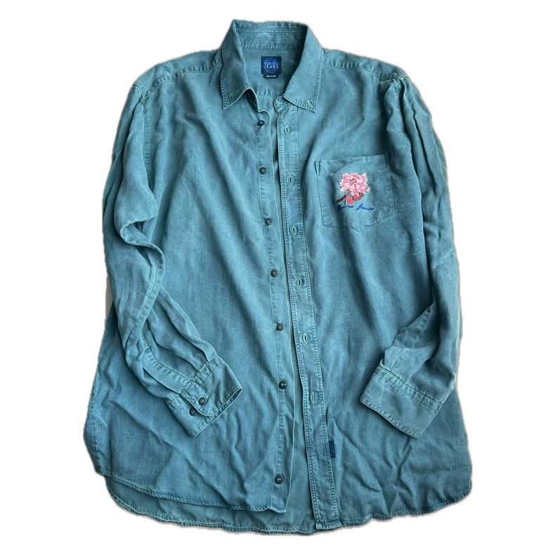 Kenzo KENZO Embroidered denim spring/autumn neutral vintage shir Size M / US 6-8 / IT 42-44 - 1 Thumbnail