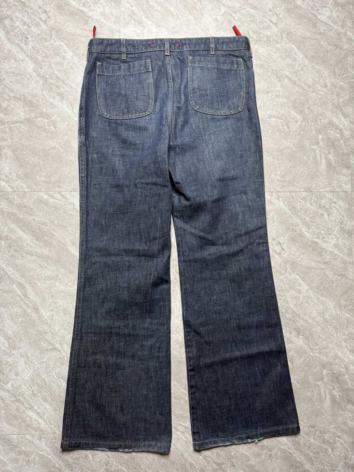 Prada Archival Prada Indigo Boot Cut Jeans Size US 34 / EU 50 - 2 Thumbnail