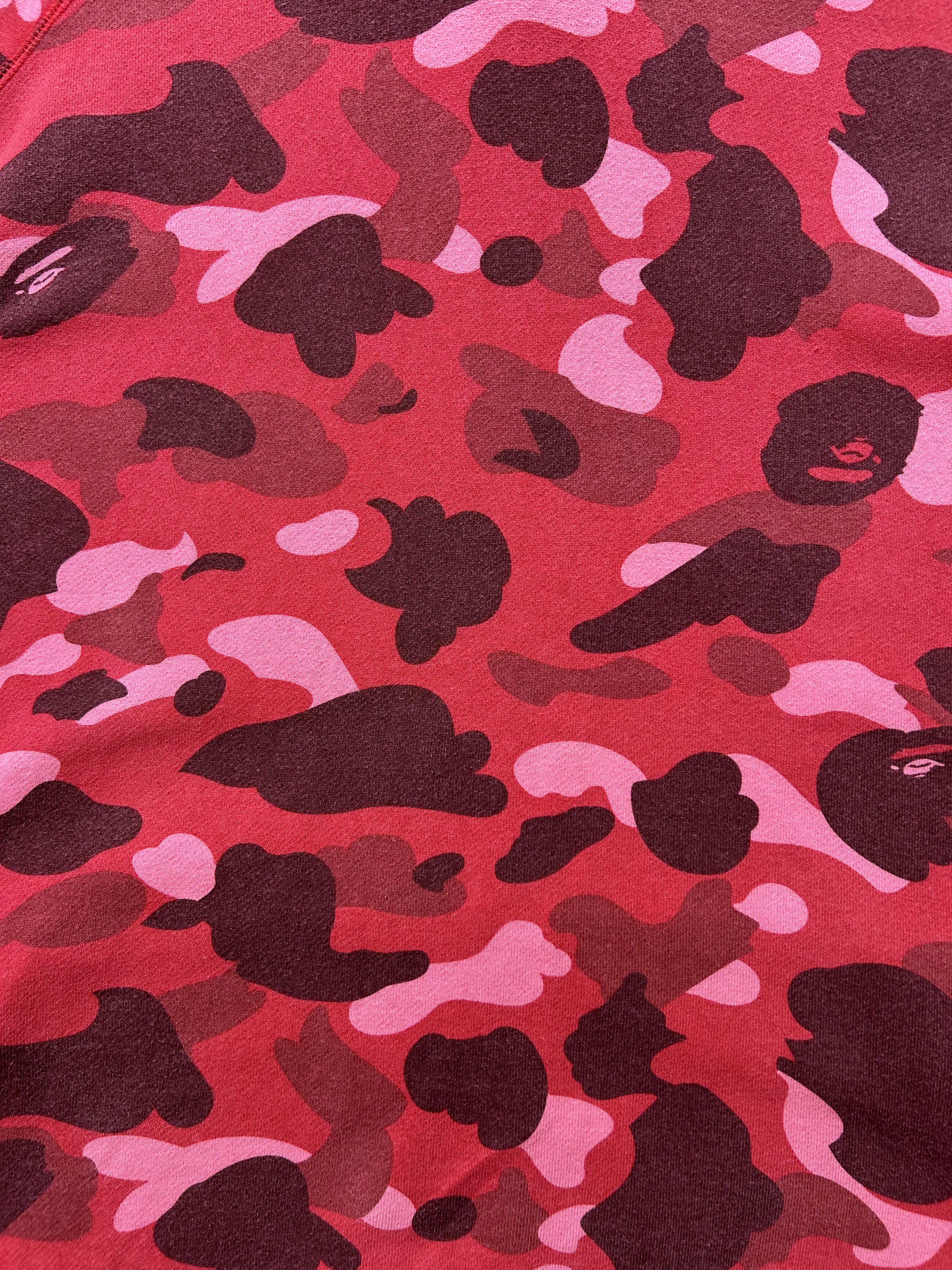 Bape A BATHING APE 1ST RED CAMO SPELLOUT FULLZIP HOODIE [Size XL] Size US XL / EU 56 / 4 - 8 Thumbnail