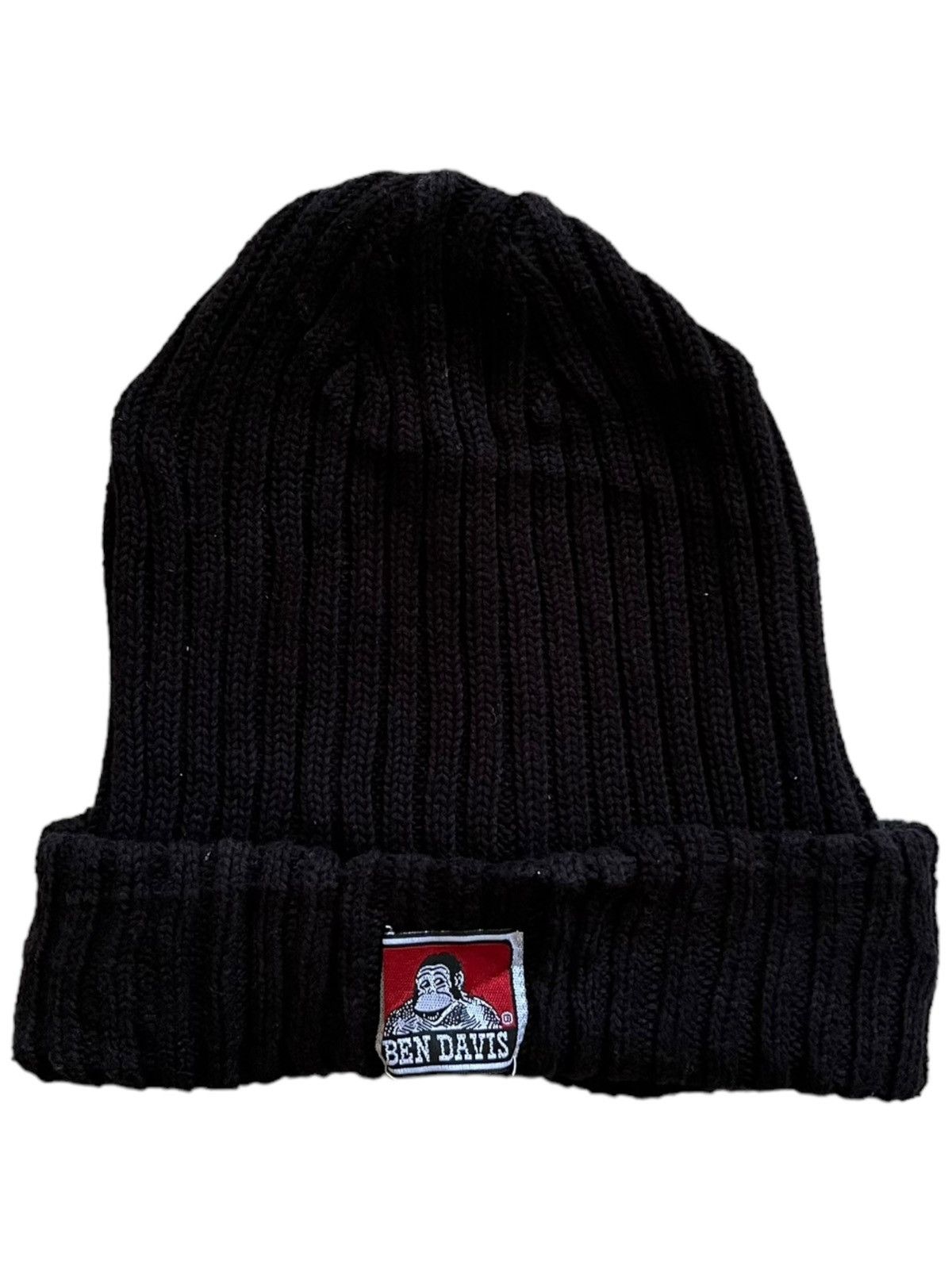 Ben Davis × Vintage Vintage Ben Davis Logo Style Black Beanie Snow Cap Size ONE SIZE - 1 Thumbnail