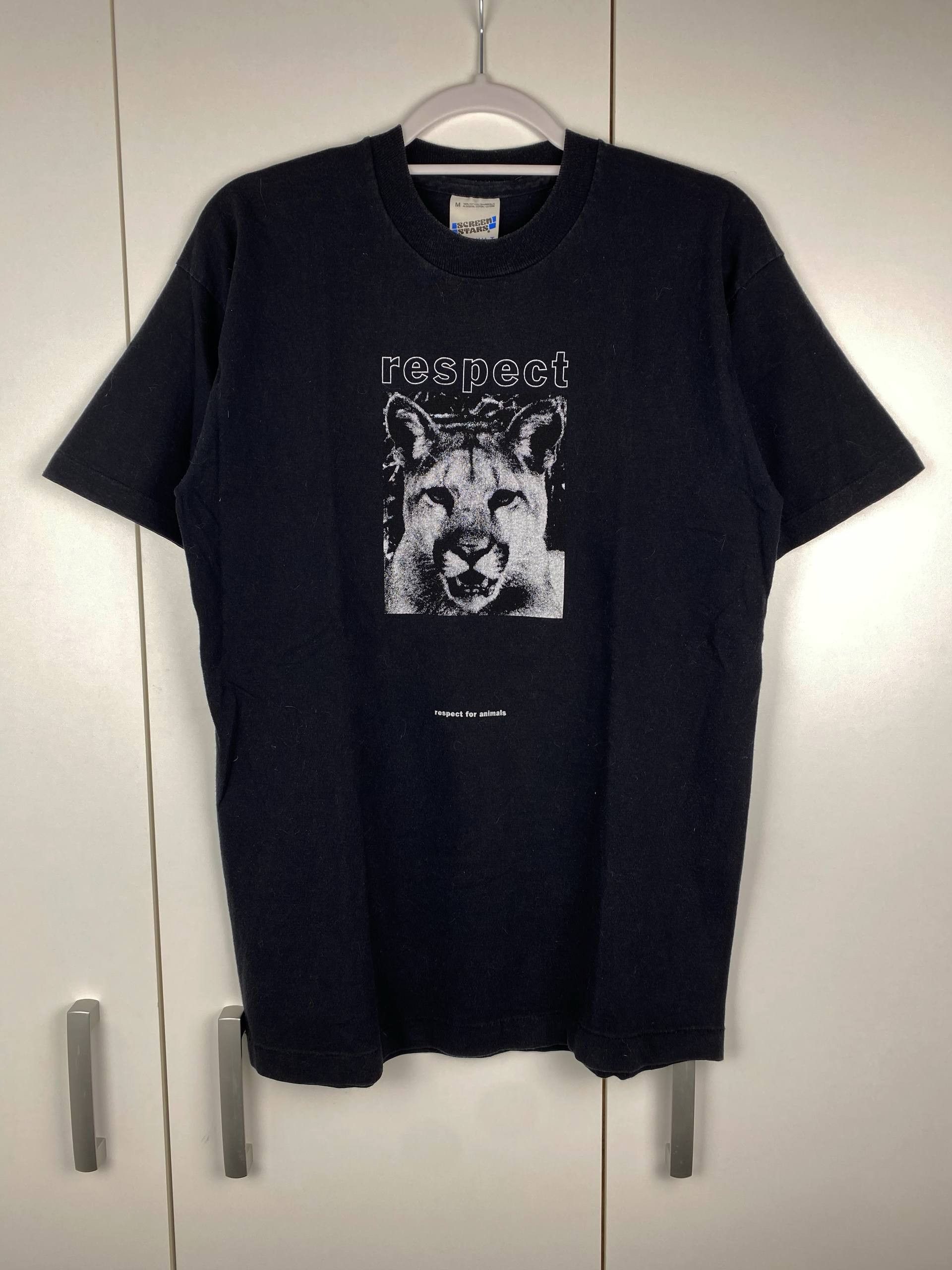 Vintage Vintage Respect For Animals 90s WWF Screen Stars Tee Size US M / EU 48-50 / 2 - 1 Thumbnail