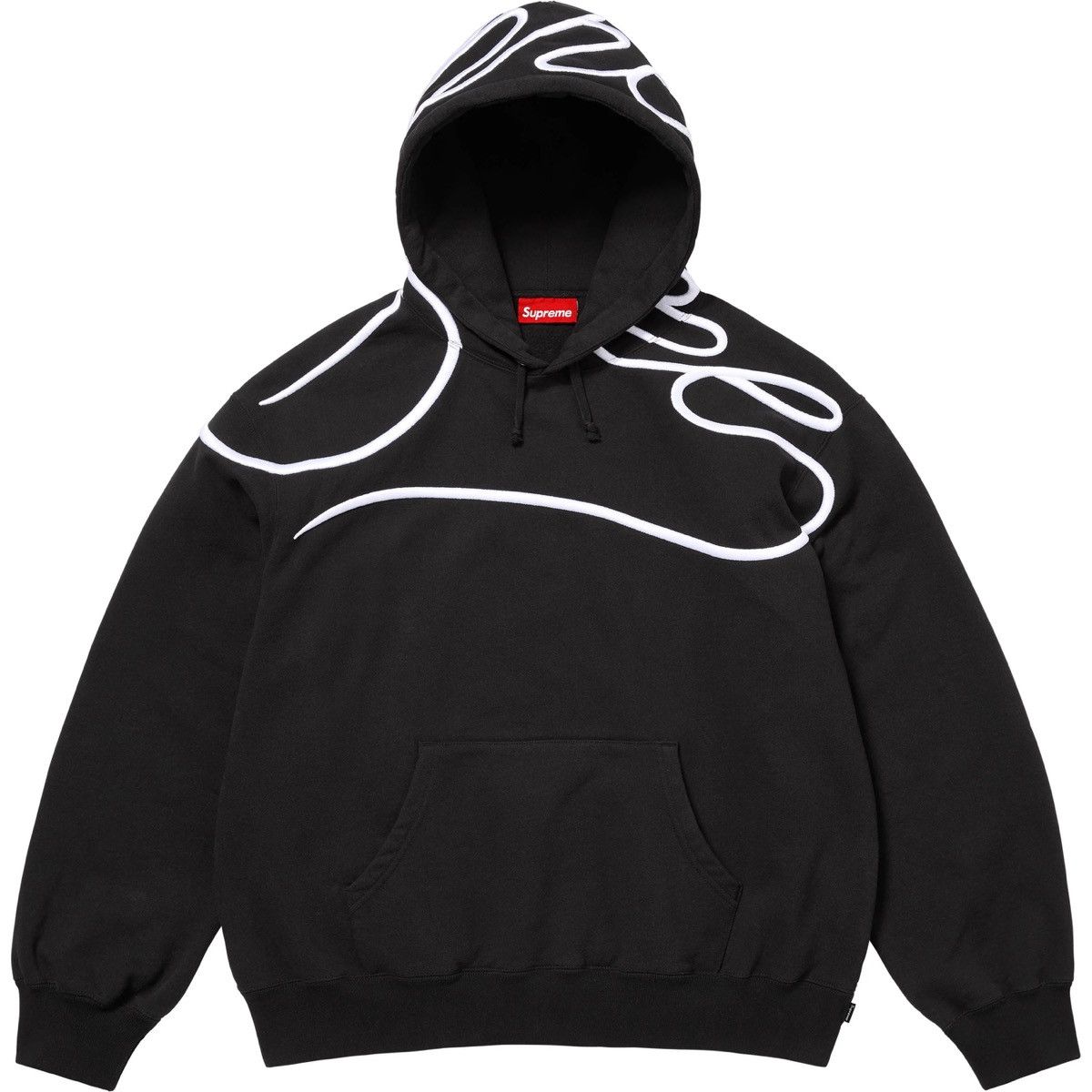 Supreme Supreme Embroidered Script Hooded Sweatshirt | Grailed