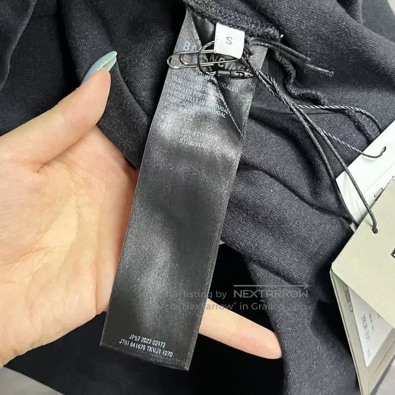 Balenciaga Balenciaga Black Coke embroidery loose fit short-sleeve T- Size US S / EU 44-46 / 1 - 4 Thumbnail
