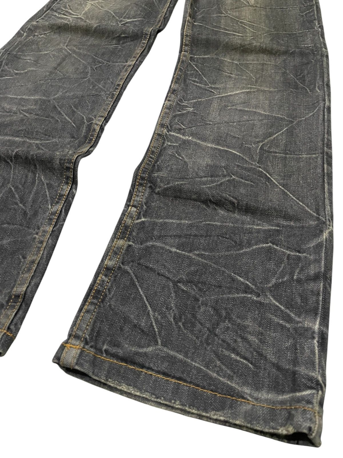 Le Grande Bleu (L.G.B.) Nylaus Japan Double Waist Wrinkled Whisker Faded Wash Jeans Size US 30 / EU 46 - 7 Thumbnail