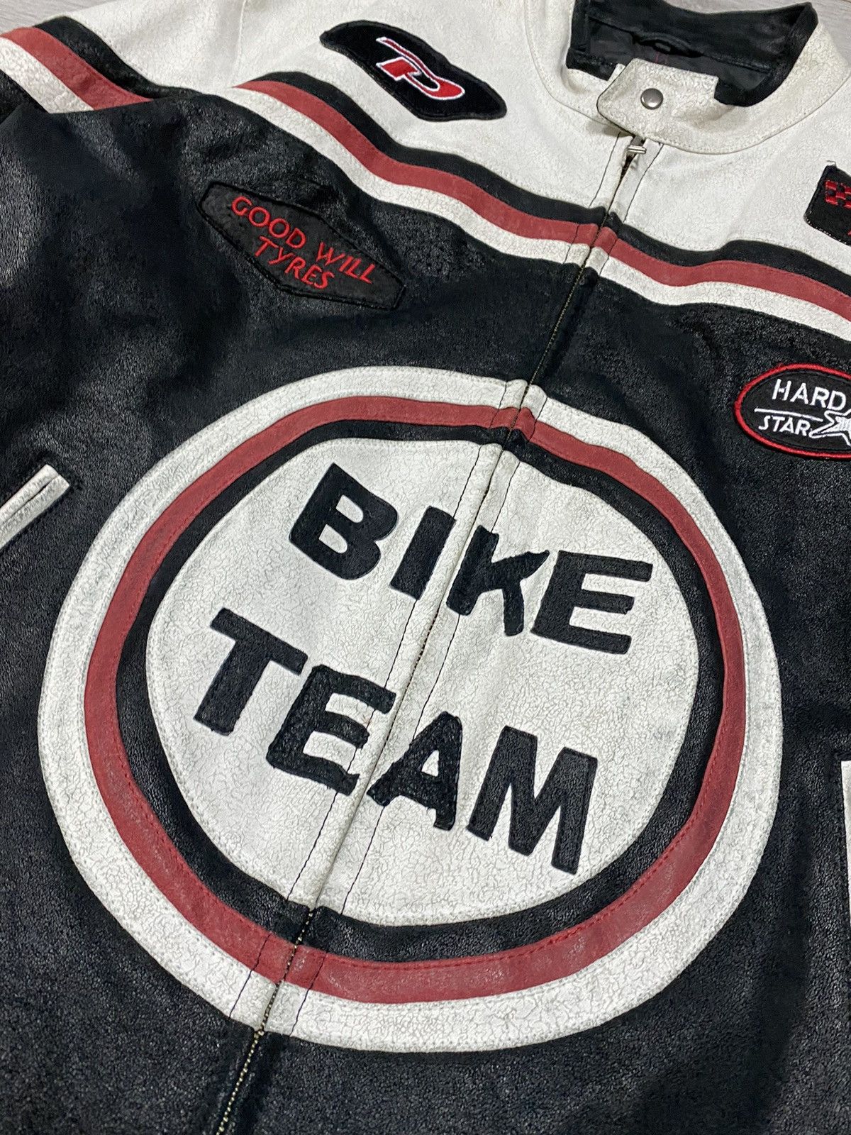 Vintage Bike Team vintage leather racing jacket Size US XL / EU 56 / 4 - 5 Thumbnail
