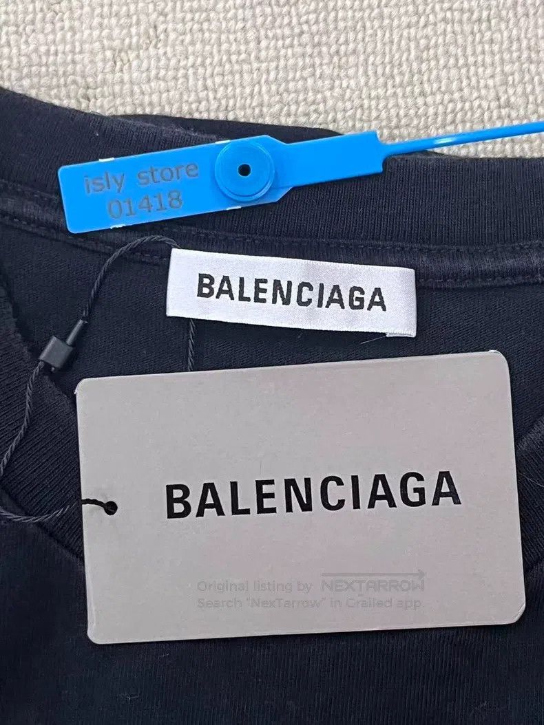 Balenciaga Balenciaga Eco Icon Letter Logo Print Short Sleeve Off Sho Size S / US 4 / IT 40 - 5 Thumbnail