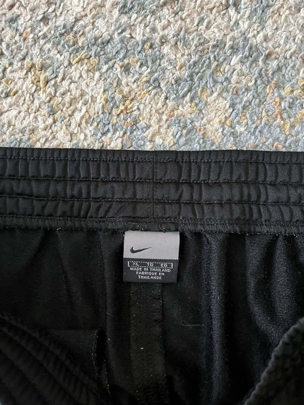 Nike × Vintage VTG Nike Sweatpants XL Stripe Black white Y2K Size US 36 / EU 52 - 3 Thumbnail