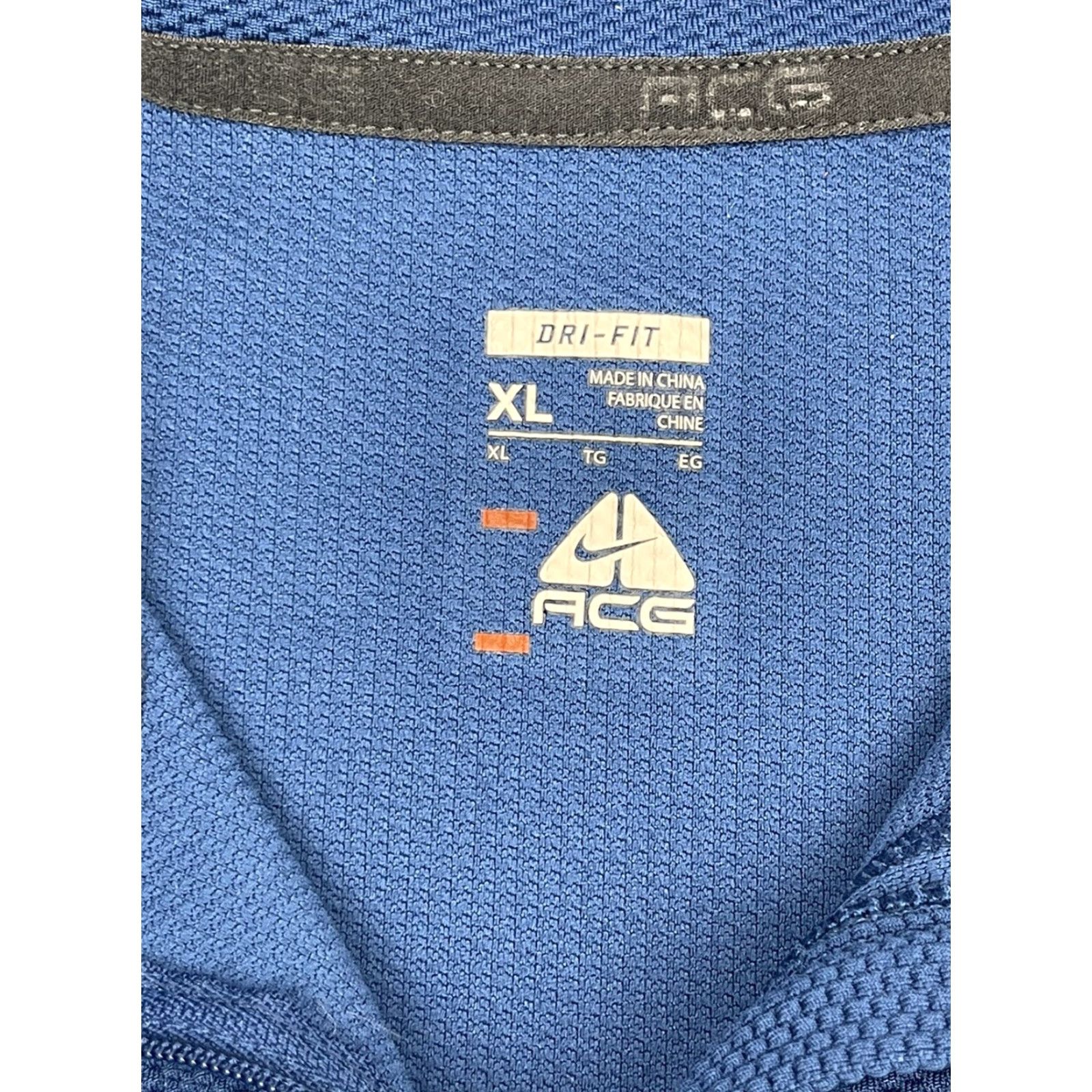 Nike Nike Men's ACG Dri Fit Pullover 1/4 Zip Hiking Outdoors Base Layer Blue Sz XL Size US XL / EU 56 / 4 - 3 Thumbnail