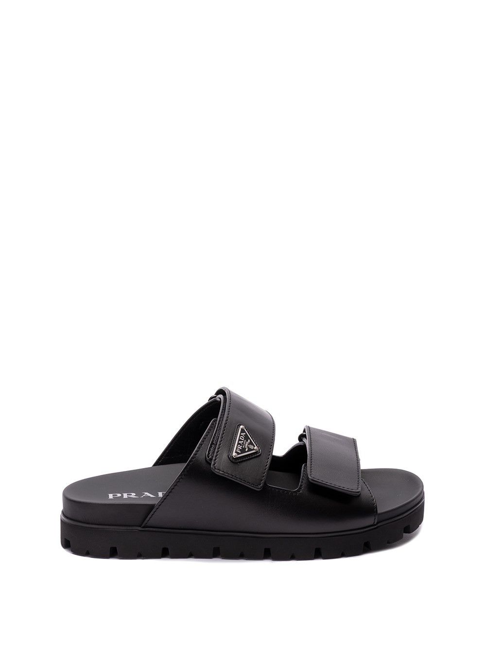 image of Prada Leather Sandals Size Uk 6 For Men in Nero