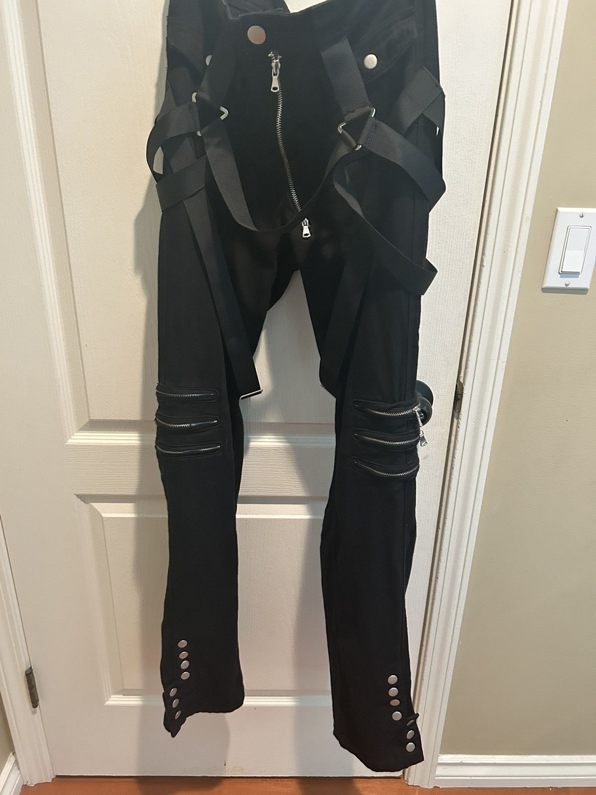 image of Rick Owens x Vintage Srrysora ‘Hold Me Close’ Bondage Denim in Black, Men's (Size 30)