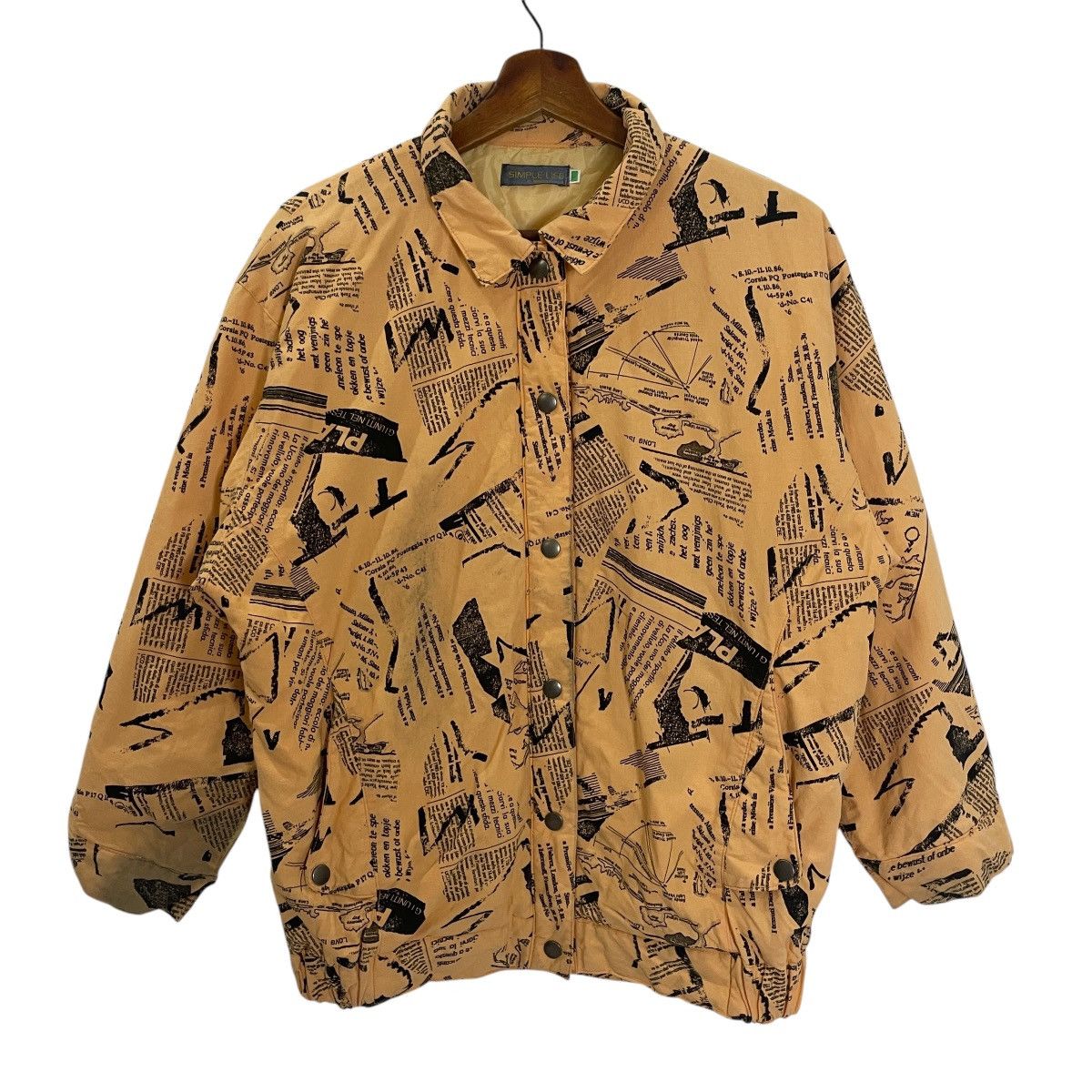 RENOWN Vintage Simple Life By Renown Newspaper Motive Jacket Size US M / EU 48-50 / 2 - 1 Thumbnail