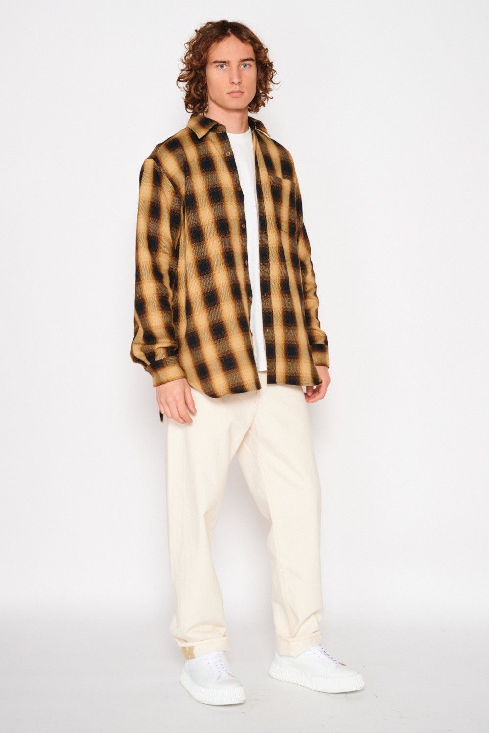 Jil Sander New JIL SANDER Japanese Selvedge Wide Denim Off White Jeans Size US 29 - 4 Thumbnail