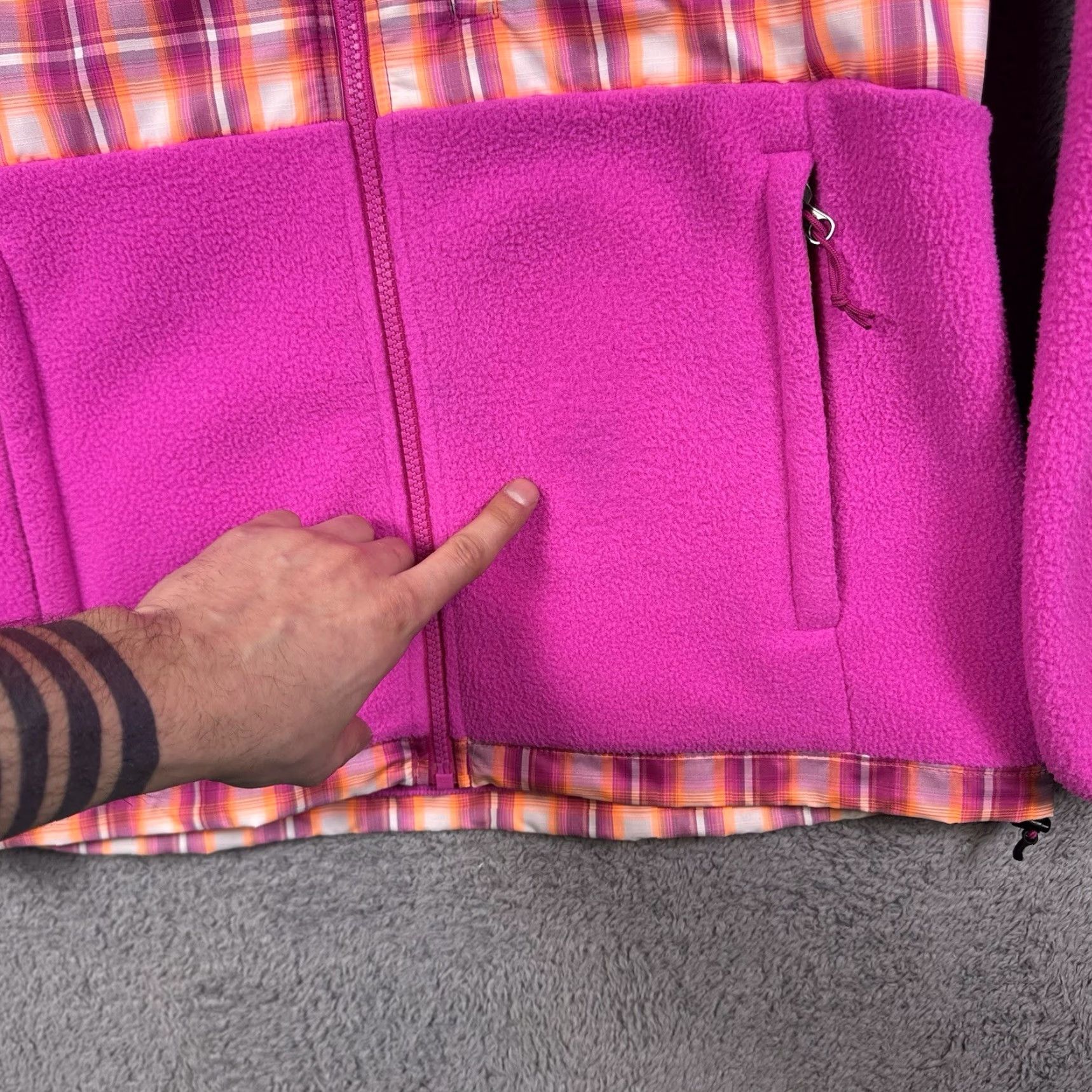 The North Face The North Face Retro Denali Jacket Womens M Full Zip Polartec Plaid Pink Size M / US 6-8 / IT 42-44 - 3 Thumbnail