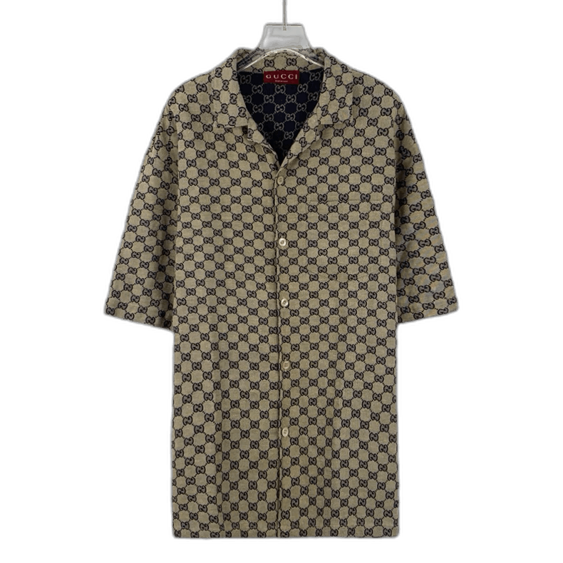 Gucci gucci brown logo print short sleeve shirt Size US L / EU 52-54 / 3 - 1 Thumbnail