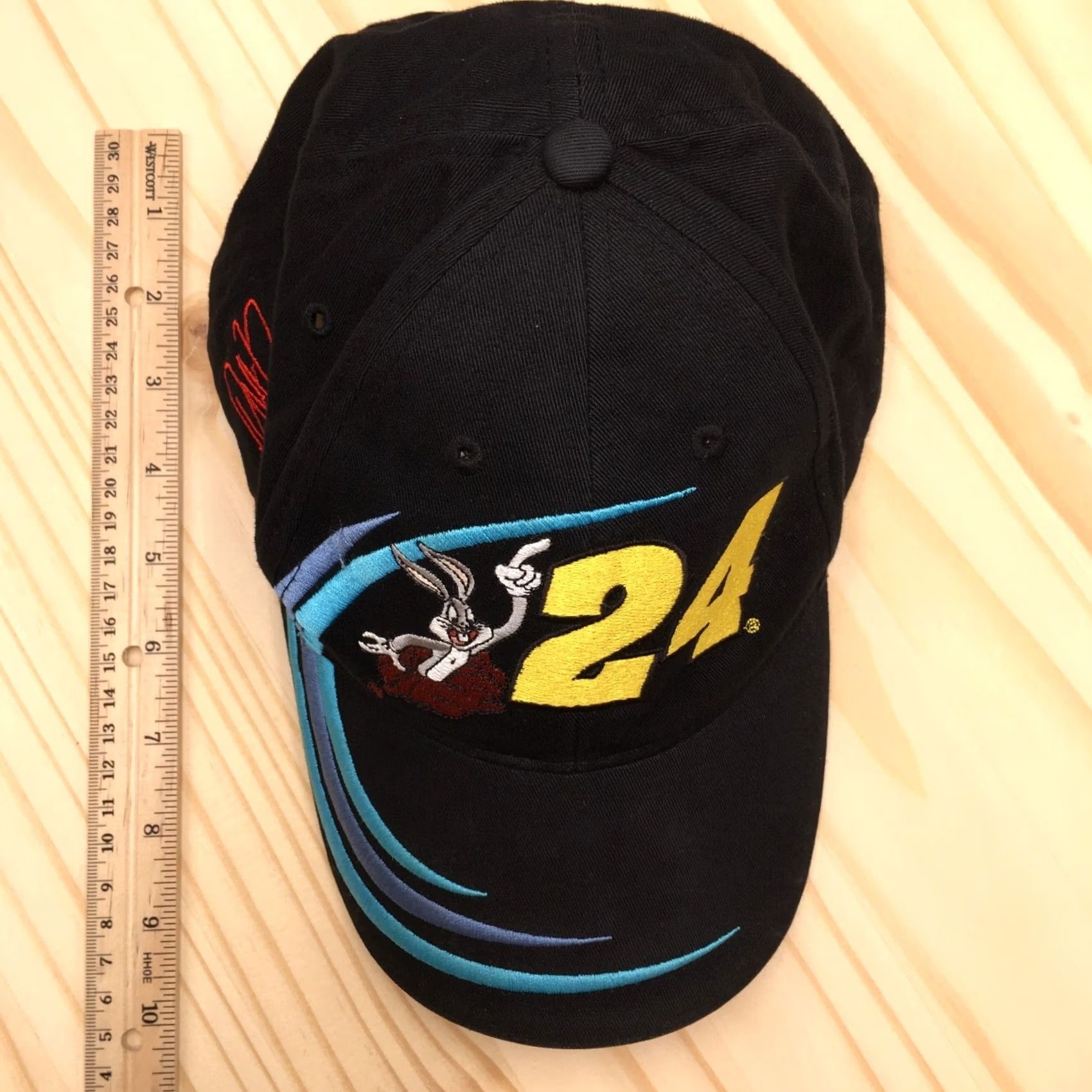 Vintage VINTAGE Winners Circle Bugs Bunny Cap Hat Mens OS Black Cotton Baseball Cap La? Size ONE SIZE - 3 Thumbnail