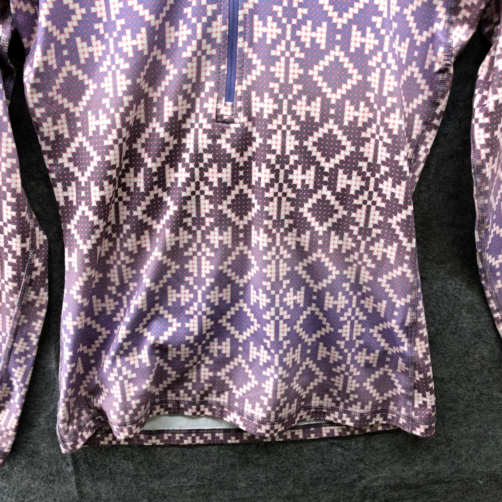 Nike Nike Pro Dri-Fit 1/4 Zip Top Women M Purple Raglan Long Sleeves Polyester Blend Size M / US 6-8 / IT 42-44 - 7 Thumbnail