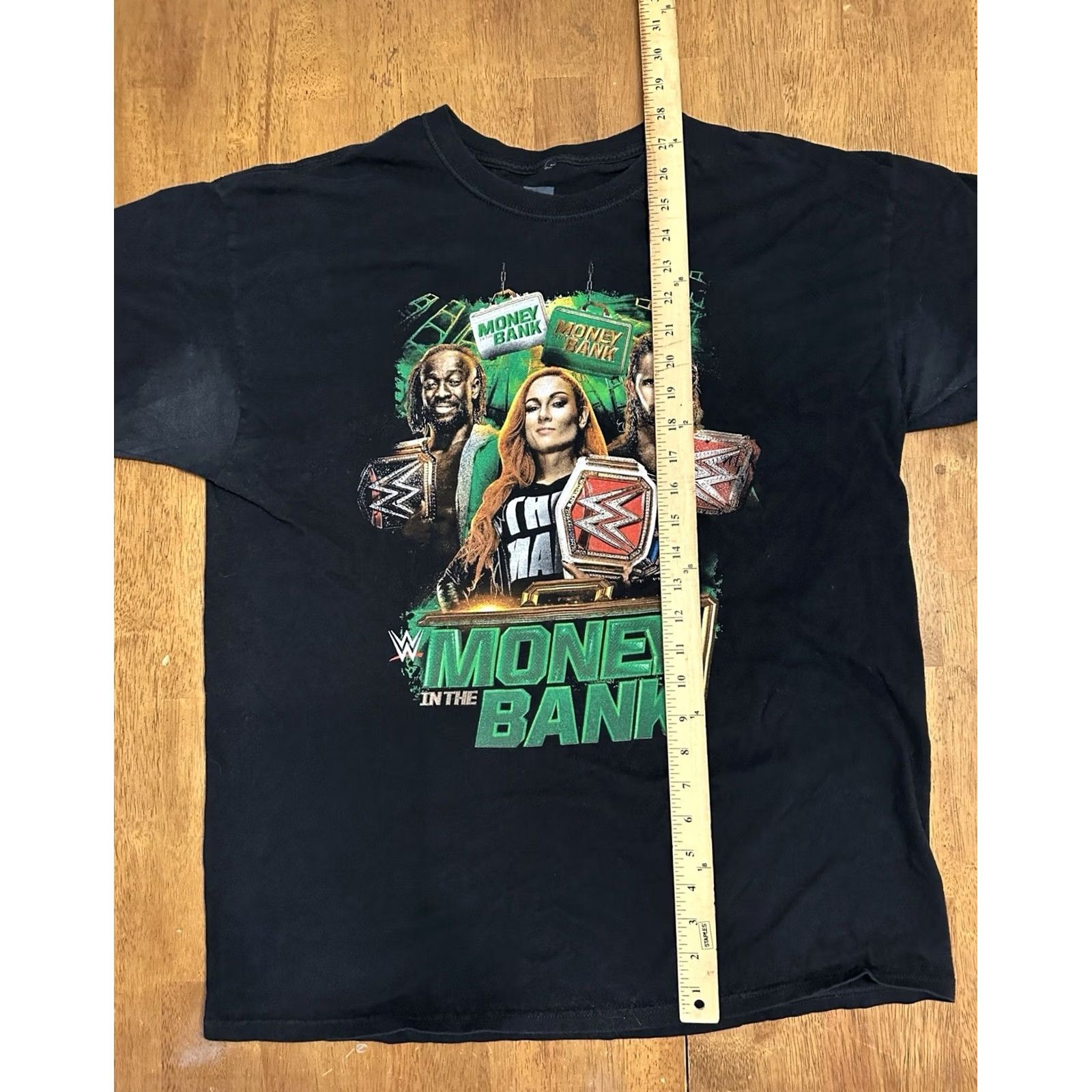 Vintage 2019 WWE Money In The Bank T Shirt XL Black Mens Size US XL / EU 56 / 4 - 5 Thumbnail