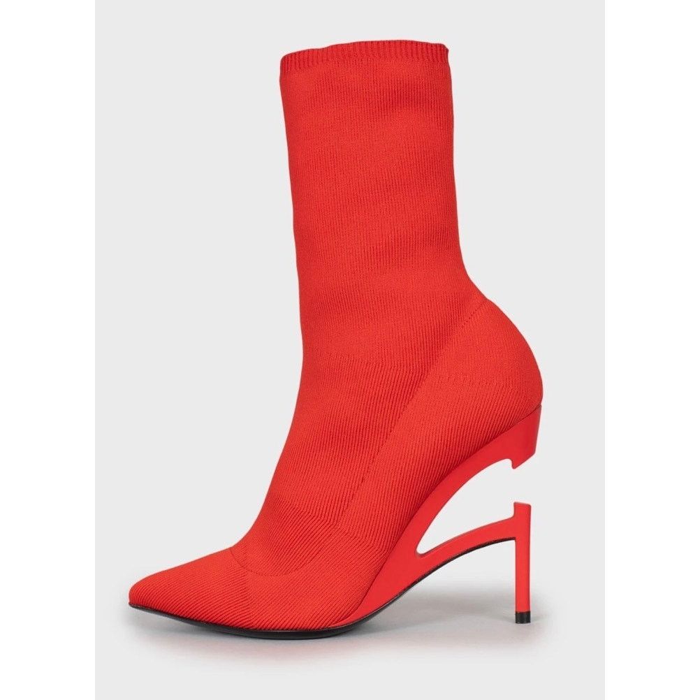 Ben Taverniti Unravel Project NWOB Ben Taverniti Unravel Project Red Ankle Boots Sz.36 Size US 6 / IT 36 - 1 Thumbnail
