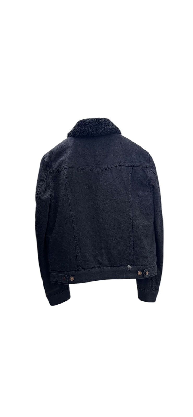 Saint Laurent Paris Saint Laurent Jacket with shearling in worn black denim Size US S / EU 44-46 / 1 - 2 Thumbnail
