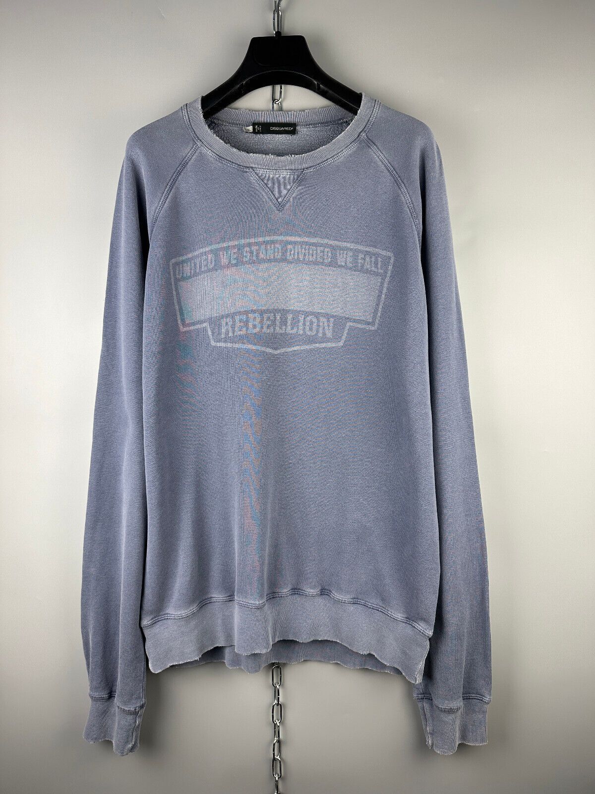 Dsquared2 Dsquared Distressed Garment Dyed Sweatshirt Pulloverr\ Size US XL / EU 56 / 4 - 1 Thumbnail