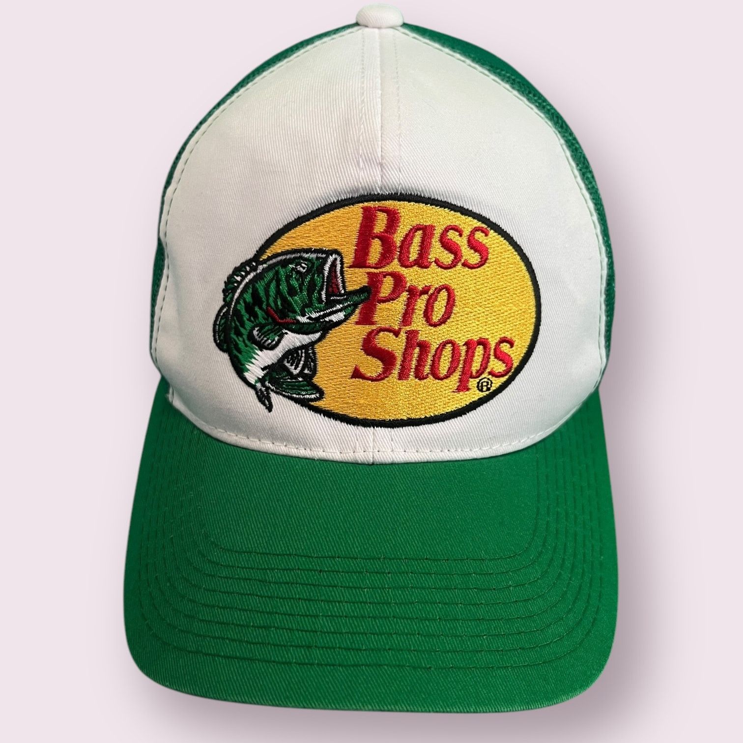 Bass Pro Shops BASS PRO SHOPS Embroidered Logo Snapback Trucker Hat Green Size ONE SIZE - 1 Thumbnail