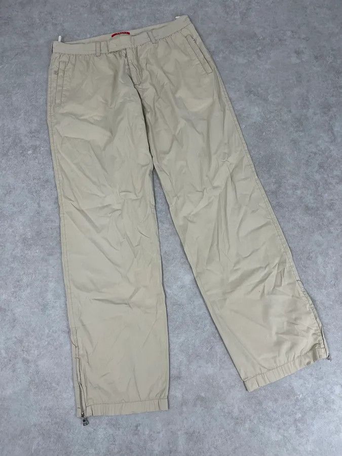 Prada SS2007 Prada Beige Nylon Zip-Ankle Technical Cargo Pants Size 28" / US 6 / IT 42 - 5 Thumbnail