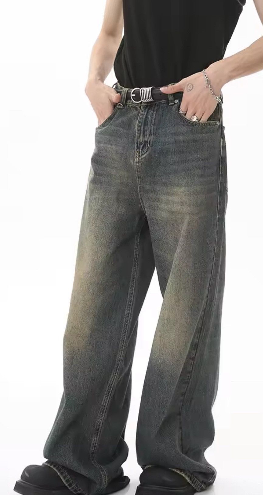 Japanese Brand WASHED Denim Jeans – Y2K Baggy Fit Size US 30 / EU 46 - 4 Thumbnail