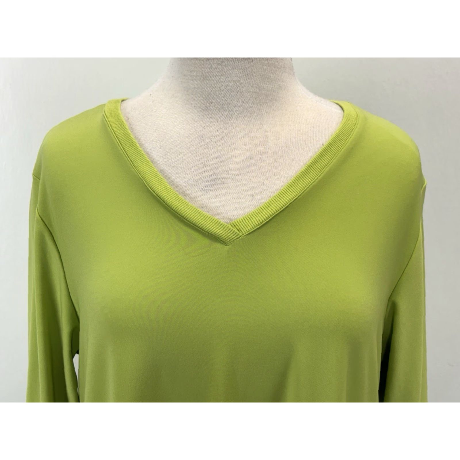 Vintage Sympli Canada Tunic Top Shirt Size 12 Green 3/4 Sleeve V-Neck Pullover Womens Regular Size XL / US 12-14 / IT 48-50 - 5 Thumbnail