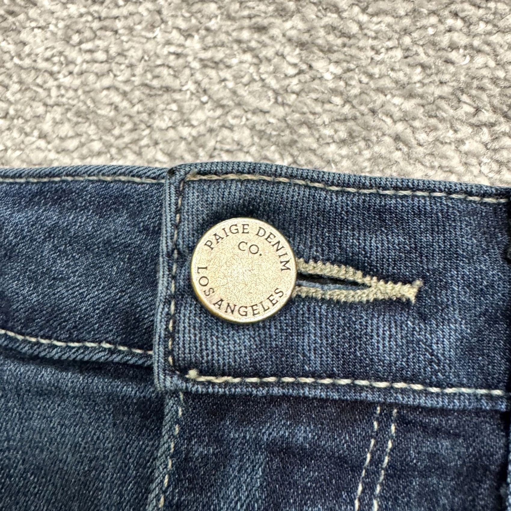 Paige Paige Hoxton Ankle Skinny Jeans Womens 28 Blue Dark Wash Denim Stretch Charing Size 28" / US 6 / IT 42 - 3 Thumbnail